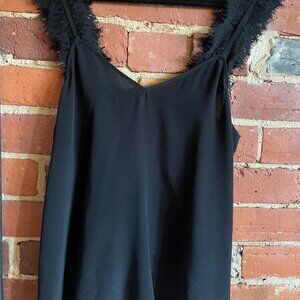 Cami NYC Lace Sleeve Black Camisole